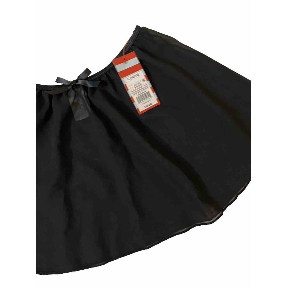 Cat & Jack Girls Black Sheer Ballet Dance Skirt Size L 10/12 NEW
